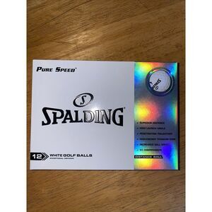 Spalding Pure Speed 85 Compression Distance White Golf Balls - 12 pack - New